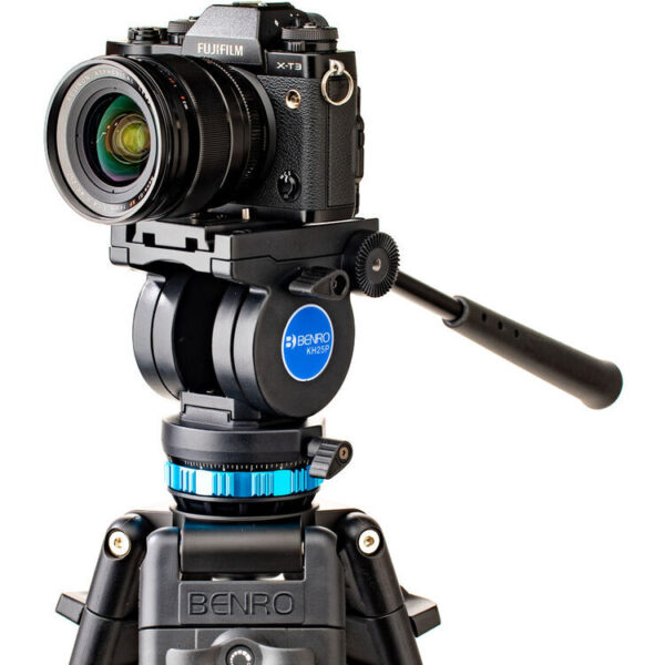 Benro KH25P Aluminium Dual-Tube 3 Section Video Tripod Twist-Lever Lock K5 Head - Image 5
