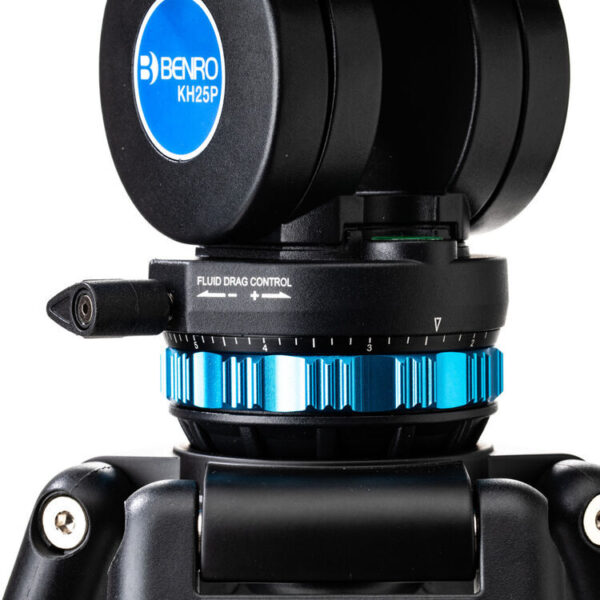 Benro KH25P Aluminium Dual-Tube 3 Section Video Tripod Twist-Lever Lock K5 Head - Image 6