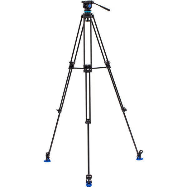 Benro KH26P Aluminium Dual-Tube 3 Section Tall Video Tripod Twist-Lever Lock K5 Head - Image 2