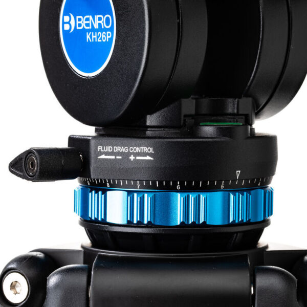 Benro KH26P Aluminium Dual-Tube 3 Section Tall Video Tripod Twist-Lever Lock K5 Head - Image 5