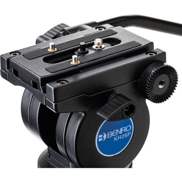 Benro KH26P Aluminium Dual-Tube 3 Section Tall Video Tripod Twist-Lever Lock K5 Head - Image 7