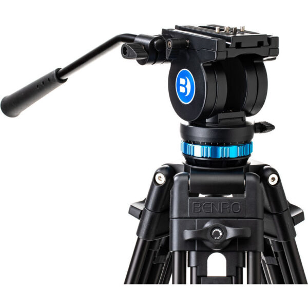 Benro KH26P Aluminium Dual-Tube 3 Section Tall Video Tripod Twist-Lever Lock K5 Head - Image 8