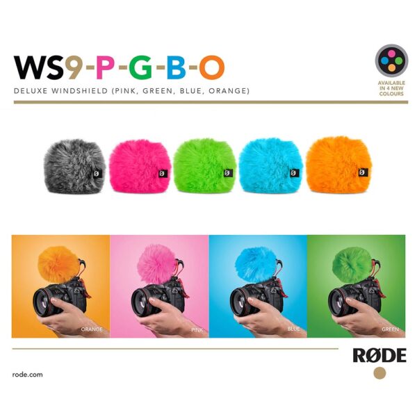 RODE WS9-G (Green) Deluxe Furry Windshield for VideoMicro & VideoMic Me Range - Image 4