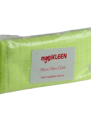Magikleen Microfibre cloth 30cm x 30cm (Green) with additional ultra fine optical microfibre 15cm x 15cm white cloth