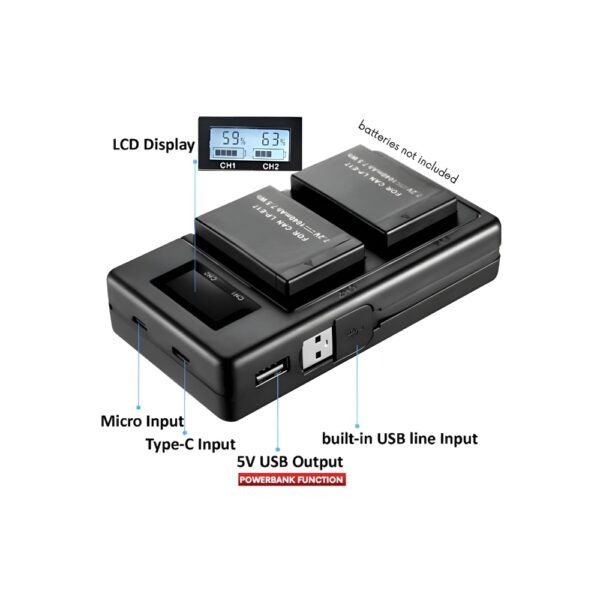 Inca Smart USB Charger 2x Slots w/LCD - Nikon EN-EL15
