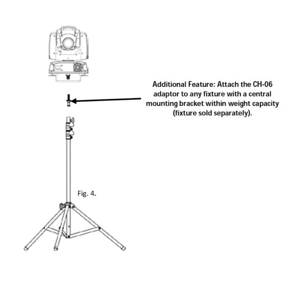 Chauvet DJ CH-06 Light Weight T-Bar Tripod Lighting Stand - Image 5
