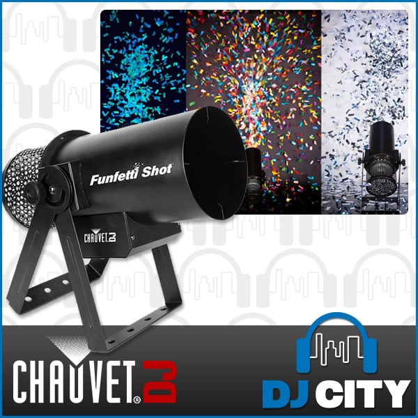 Funfetti Shot Chauvet DJ Lanceur de confettis DMX portée 9m