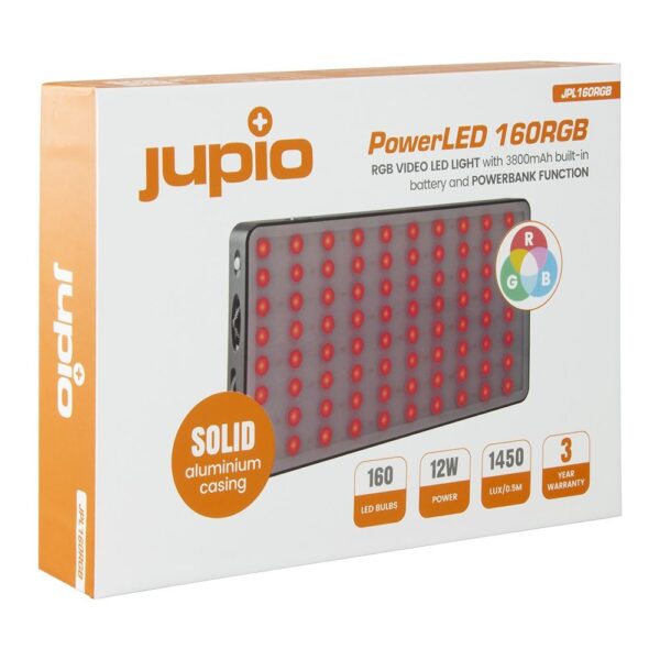 Jupio PowerLED 160 RGB with Built-in Powerbank