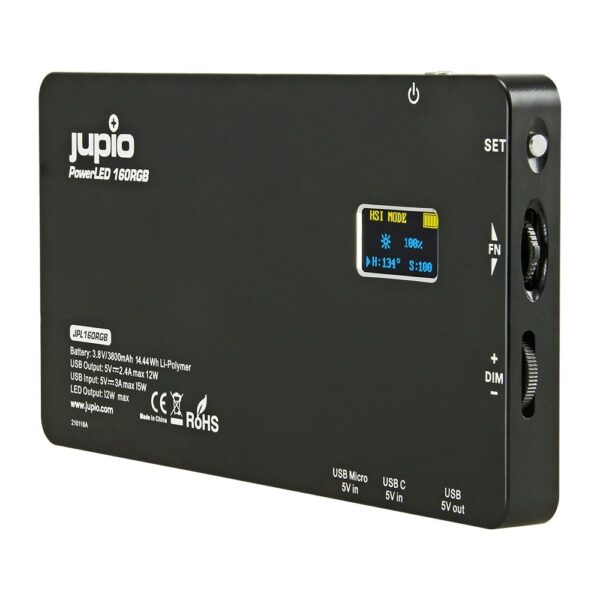 Jupio PowerLED 160 RGB with Built-in Powerbank - Image 3