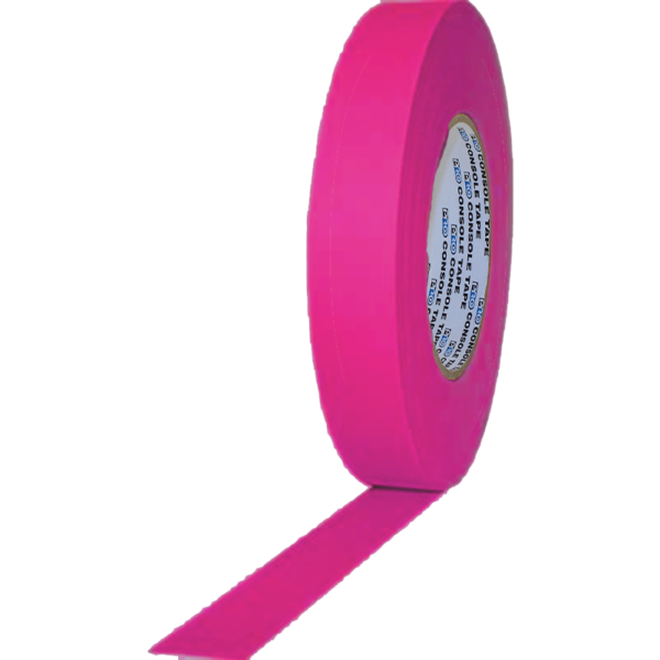 Pro Tapes Pro Console Paper Tape Flatback Fluoro Pink 24mm x 55m