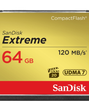 SanDisk Extreme CompactFlash CF CF Card 64GB 120MB/s R, 85MB/s W