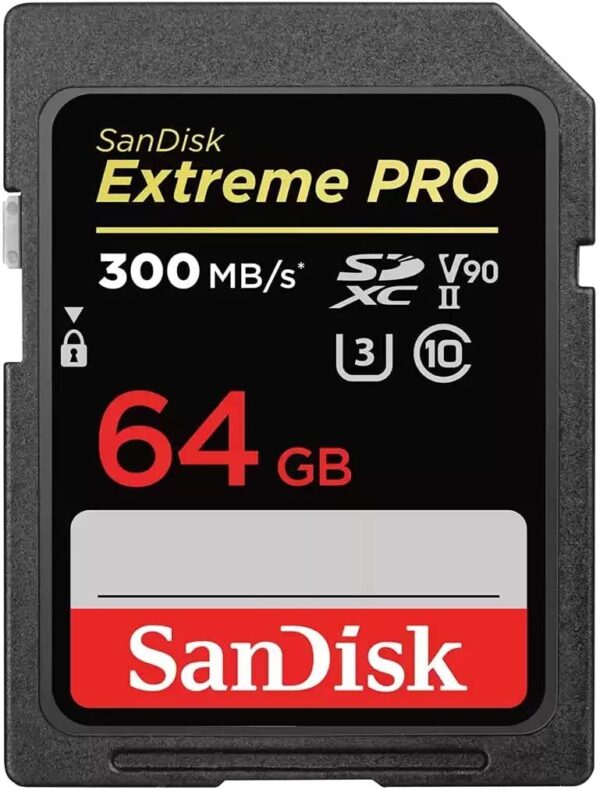 SanDisk Extreme PRO SDHC and SDXC UHS-II 64GB Memory Card 300MB/s R