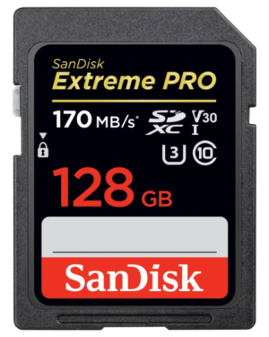 SanDisk Extreme Pro SDXC SDXXY 128GB 170MB/s R 90MB/s W