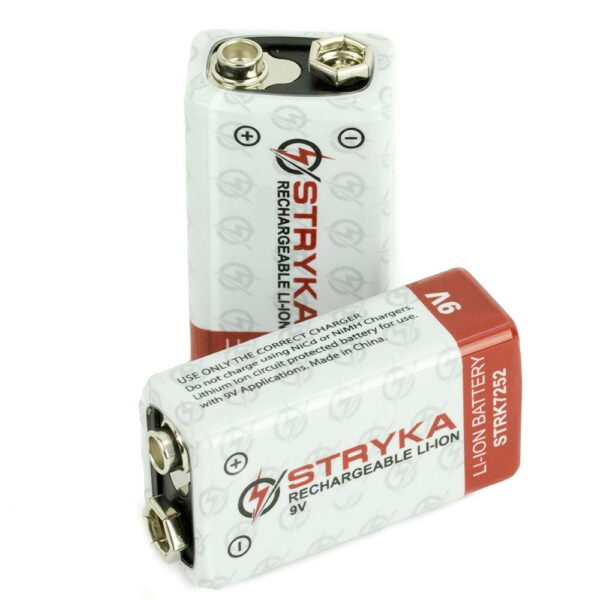 Stryka 9V 650mAh Lithium Polymer Rechargeable Battery