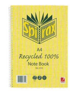 Spirax 810 Notebook Recycled A4 120 Pages