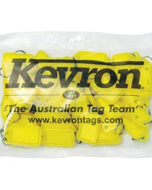 Kevron Key Tag Clicktags ID38 Pack 50 Fluoro Yellow