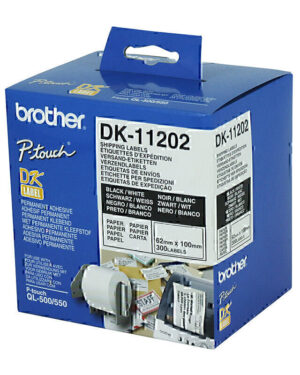 Brother DK11202 White Label 300 (62x100mm) labels per roll