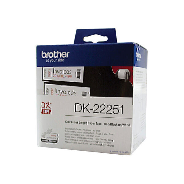Brother DK22251 White Roll 62mm x 15.24 metres