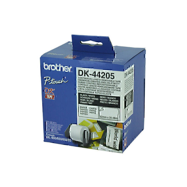 Brother DK44205 White Roll 62mm x 30.48 metres