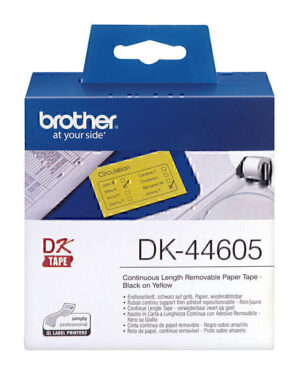 Brother DK44605 Yellow Roll 62mm x 30.48 metres