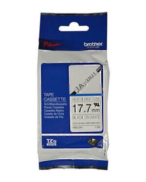 Brother HSe241 Labelling Tape 18mm x 1.5m Black on White