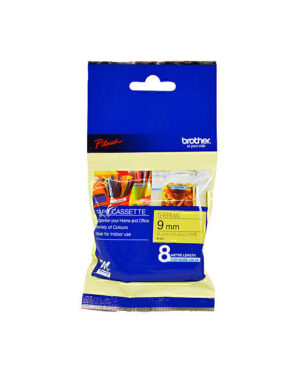 Brother M821 Labelling Tape 9mm x 8m Metallic Black on Gold