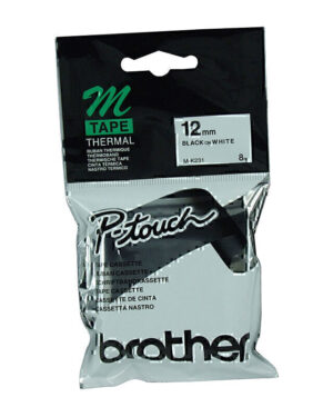 Brother MK231 Labelling Tape 12mm x 8m Black on White