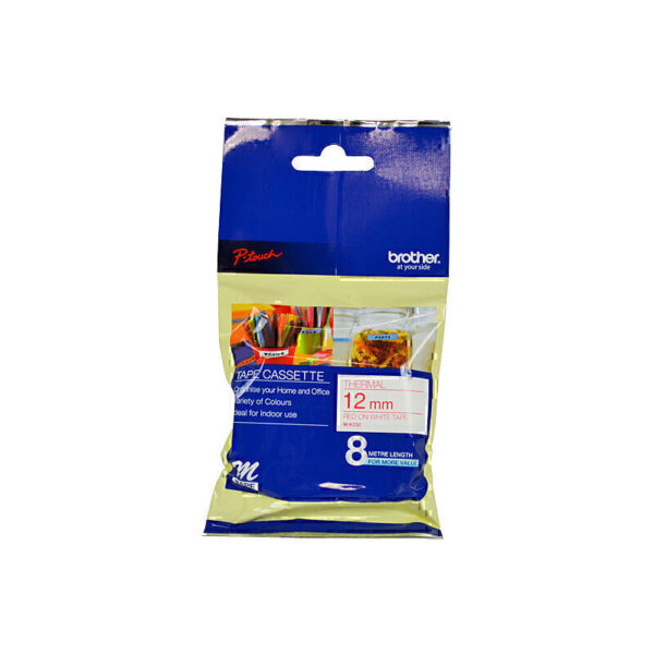 Brother MK232 Labelling Tape 12mm x 8m Red on White
