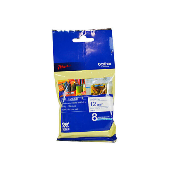 Brother MK233 Labelling Tape 12mm x 8m Blue on White