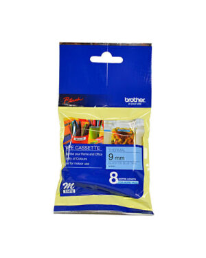 Brother MK521 Labelling Tape 9mm x 8m Black on Blue