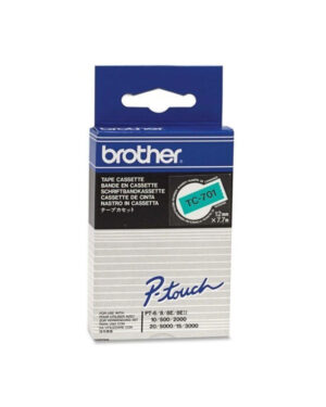 Brother TC701 Labelling Tape 12mm x 8m Black on Green
