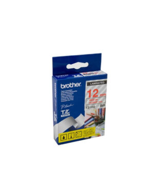 Brother TZe132 Labelling Tape 12mm x 8m Red on Clear