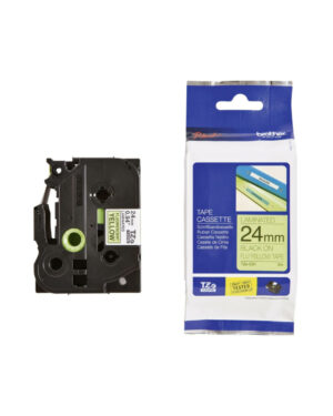Brother TZeC51 Labelling Tape 24mm x 5m Black on Fluoro Yellow