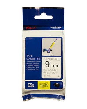 Brother TZeFX221 Flexible Tape 9mm x 8m Black on White