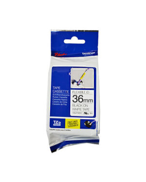 Brother TZeFX261 Flexible Tape 36mm x 8m Black on White