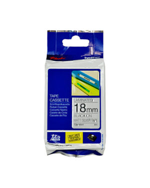 Brother TZeM941 Labelling Tape 18mm x 8m Black on Silver Matt