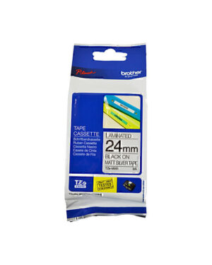 Brother TZeM951 Labelling Tape 24mm x 8m Black on Silver Matt