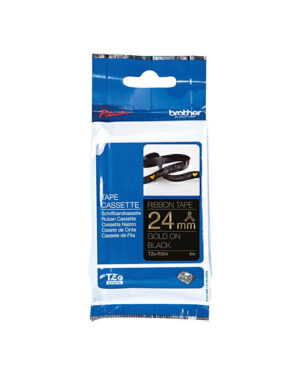 Brother TZeR354 Labelling Tape 24mm x 4m Gold on Black