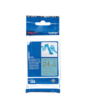 Brother TZeRL54 Labelling Tape 24mm x 4m Gold on Light Blue