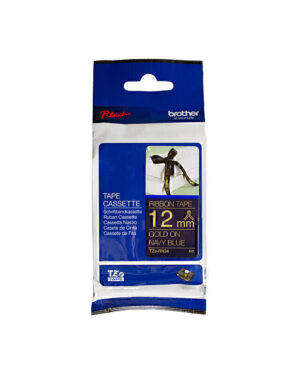 Brother TZeRN34 Labelling Tape 12mm x 4m Gold on Navy Blue