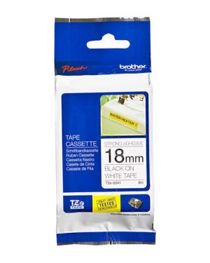 Brother TZeS241 Labelling Tape 18mm x 8m Black on White