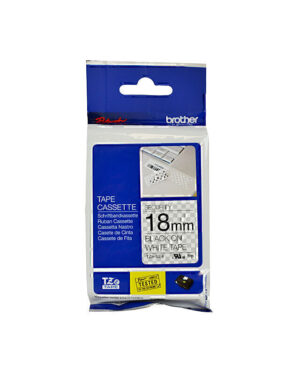Brother TZeSE4 Labelling Tape 18mm x 8m Black on White