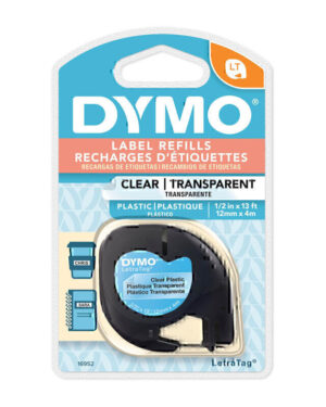 Dymo LT Plastic 12mm x 4m Clr
