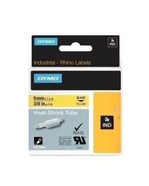 Dymo Rhino H/S Lbl 9mm Yellow