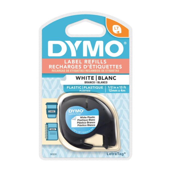 Dymo LT Plastic 12mm x 4m Whit - Image 2