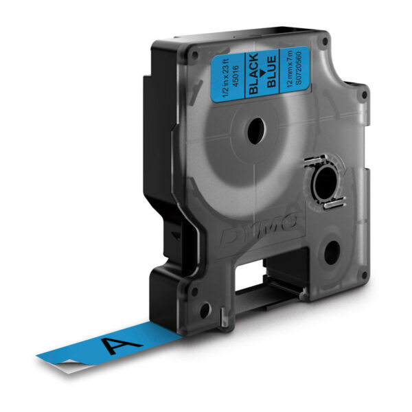 Dymo D1 Blk on Blue 12mmx7m Tape - Image 2