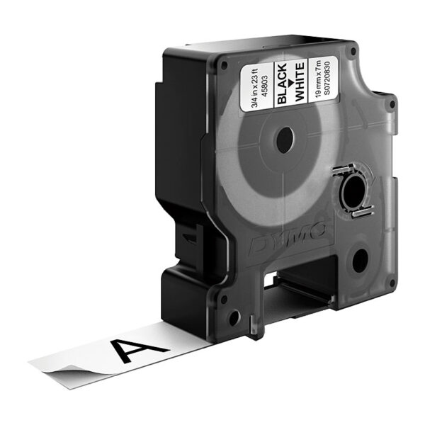 Dymo D1 Blk on Wht 19mmx7m Tape - Image 2