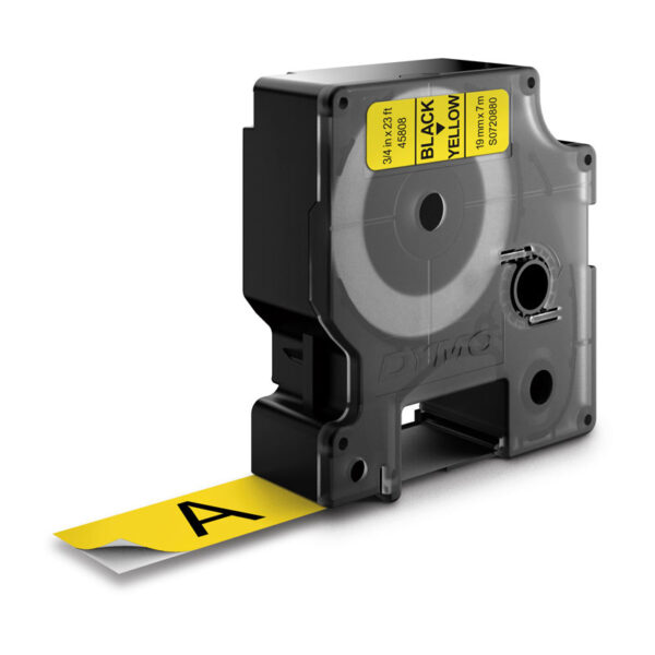 Dymo D1 Blk on Yell 19mmx7m Tape - Image 2