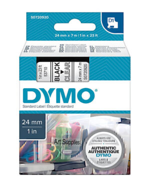 Dymo D1 Blk on Clr 24mmx7m Tape