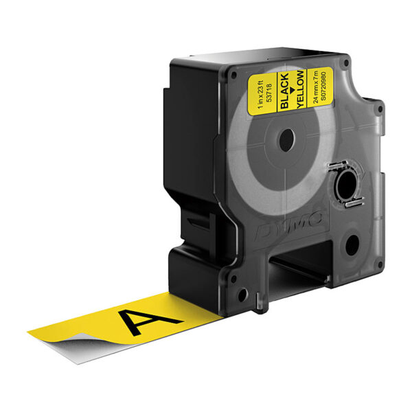 Dymo D1 Blk on Yell 24mmx7m Tape - Image 2